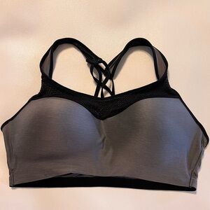 Hanes-X-Temp Strappy Pullover Wirefree Bra-G505 - Gray/Black - Size XL
